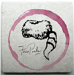 Coaster; Coonskin Cap Logo
